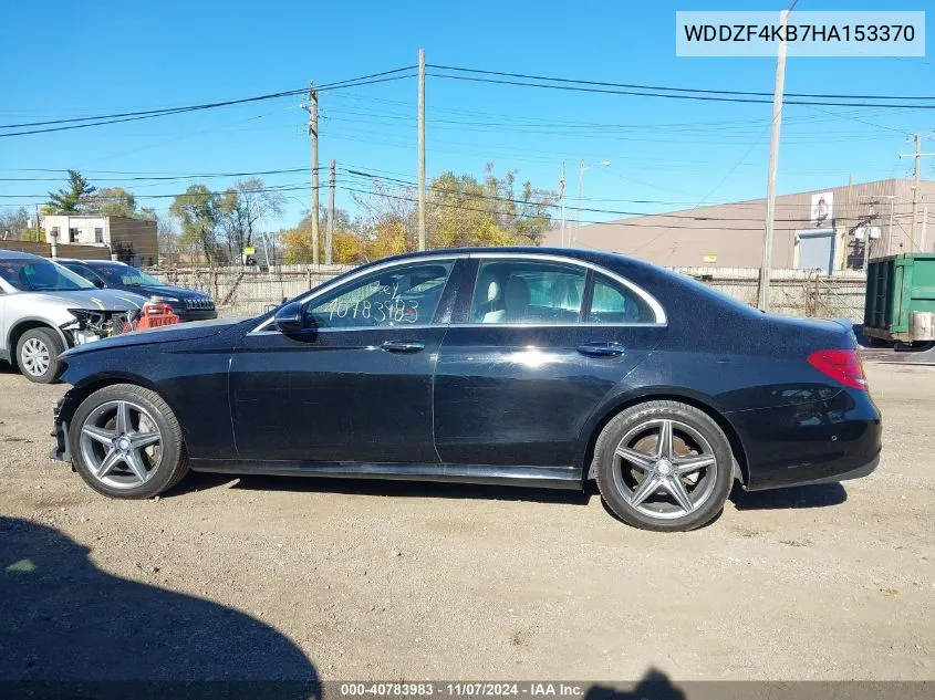 2017 Mercedes-Benz E 300 4Matic VIN: WDDZF4KB7HA153370 Lot: 40783983