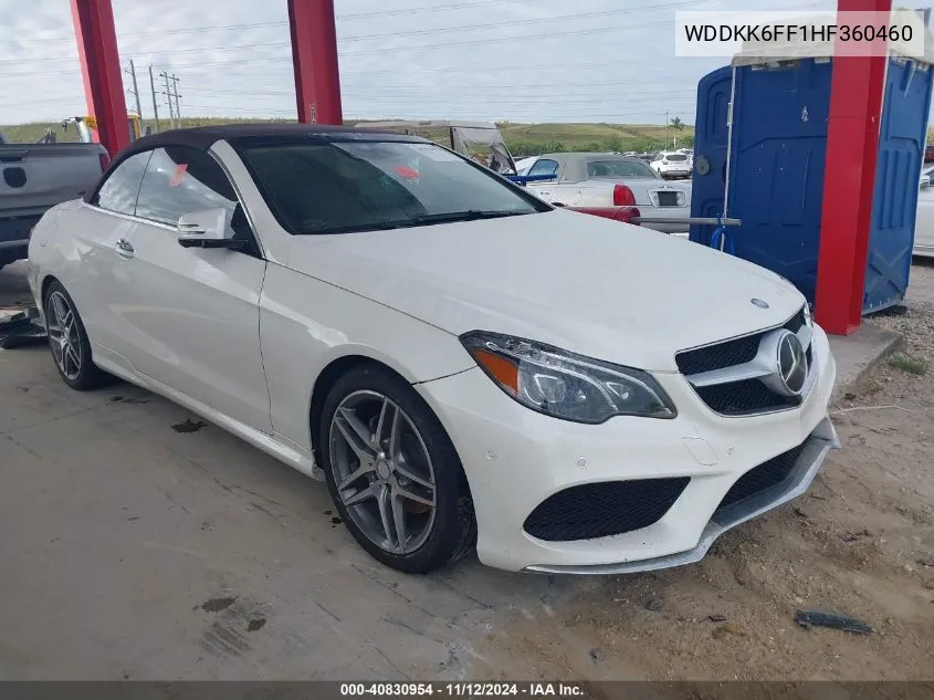 2017 Mercedes-Benz E 400 VIN: WDDKK6FF1HF360460 Lot: 40830954