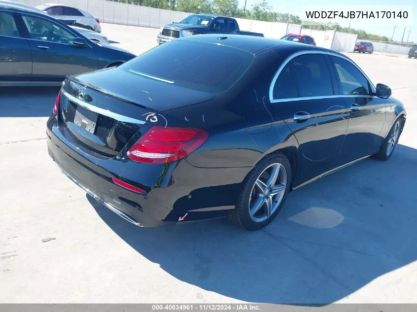 2017 Mercedes-Benz E 300 VIN: WDDZF4JB7HA170140 Lot: 40834961