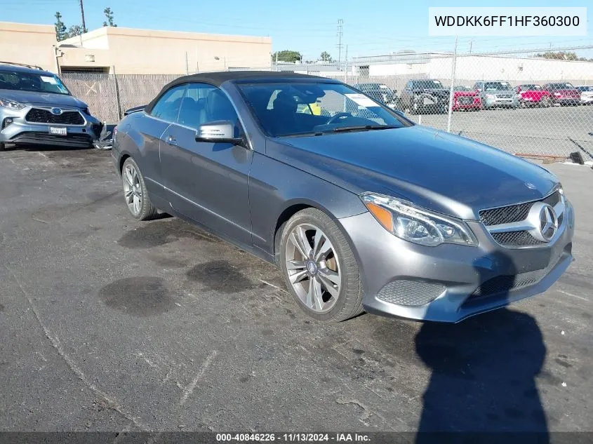 2017 Mercedes-Benz E 400 VIN: WDDKK6FF1HF360300 Lot: 40846226