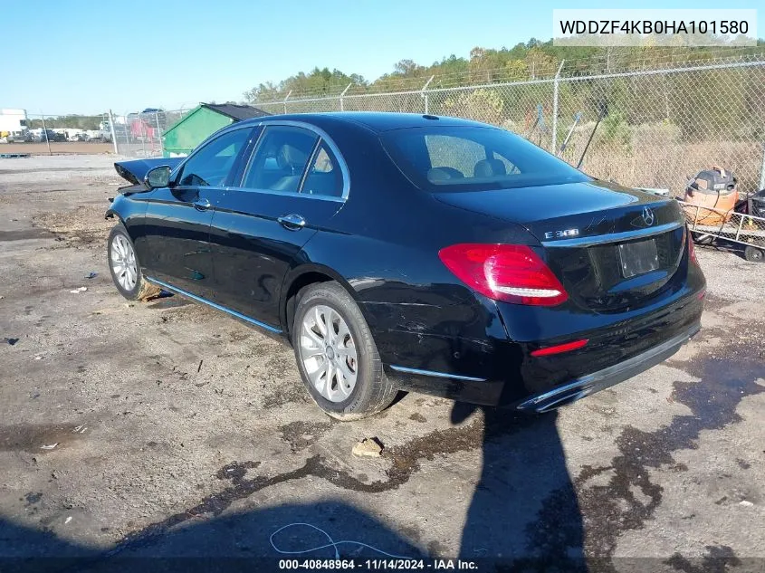 2017 Mercedes-Benz E 300 4Matic VIN: WDDZF4KB0HA101580 Lot: 40848964