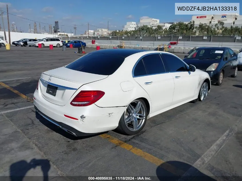 2017 Mercedes-Benz E 300 VIN: WDDZF4JB2HA133318 Lot: 40895835