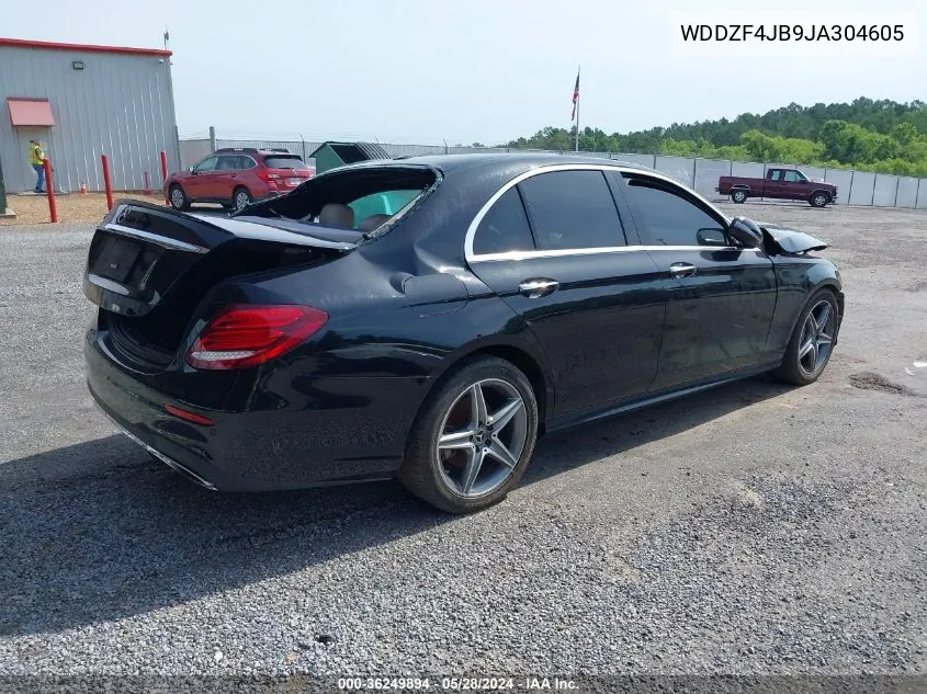 2018 Mercedes-Benz E 300 VIN: WDDZF4JB9JA304605 Lot: 36249894