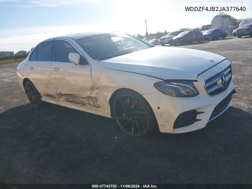 2018 Mercedes-Benz E 300 VIN: WDDZF4JB2JA377640 Lot: 37743702