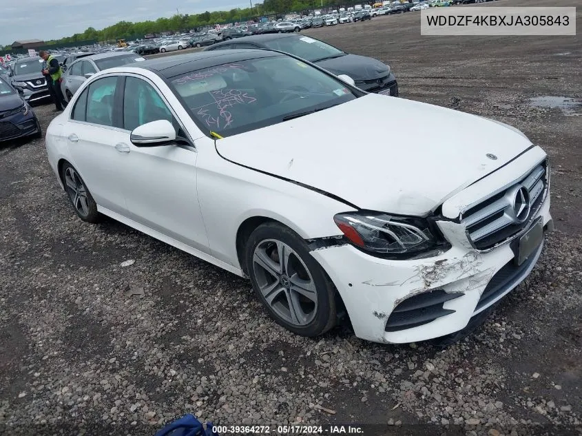 2018 Mercedes-Benz E 300 4Matic VIN: WDDZF4KBXJA305843 Lot: 39364272