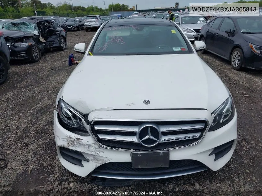 2018 Mercedes-Benz E 300 4Matic VIN: WDDZF4KBXJA305843 Lot: 39364272