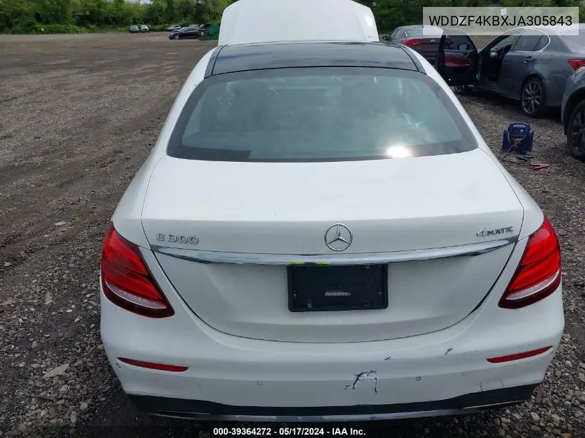 2018 Mercedes-Benz E 300 4Matic VIN: WDDZF4KBXJA305843 Lot: 39364272