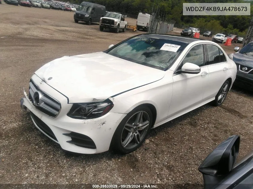 2018 Mercedes-Benz E 300 4Matic VIN: WDDZF4KB9JA478673 Lot: 39533029