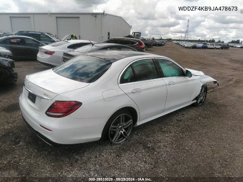 2018 Mercedes-Benz E 300 4Matic VIN: WDDZF4KB9JA478673 Lot: 39533029