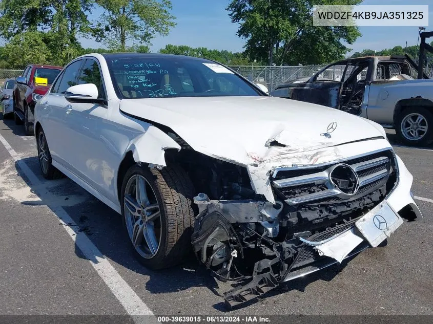 2018 Mercedes-Benz E 300 4Matic VIN: WDDZF4KB9JA351325 Lot: 39639015