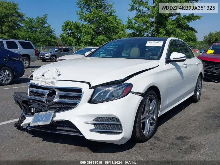 2018 Mercedes-Benz E 300 4Matic VIN: WDDZF4KB9JA351325 Lot: 39639015