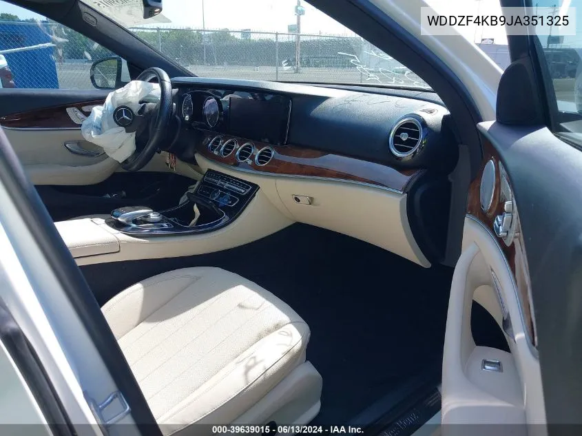 2018 Mercedes-Benz E 300 4Matic VIN: WDDZF4KB9JA351325 Lot: 39639015