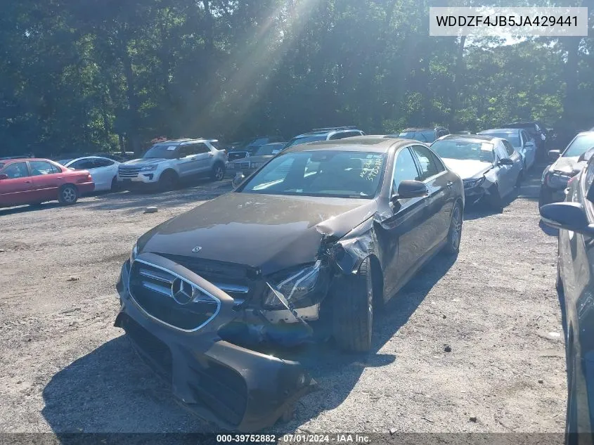 2018 Mercedes-Benz E 300 VIN: WDDZF4JB5JA429441 Lot: 39752882