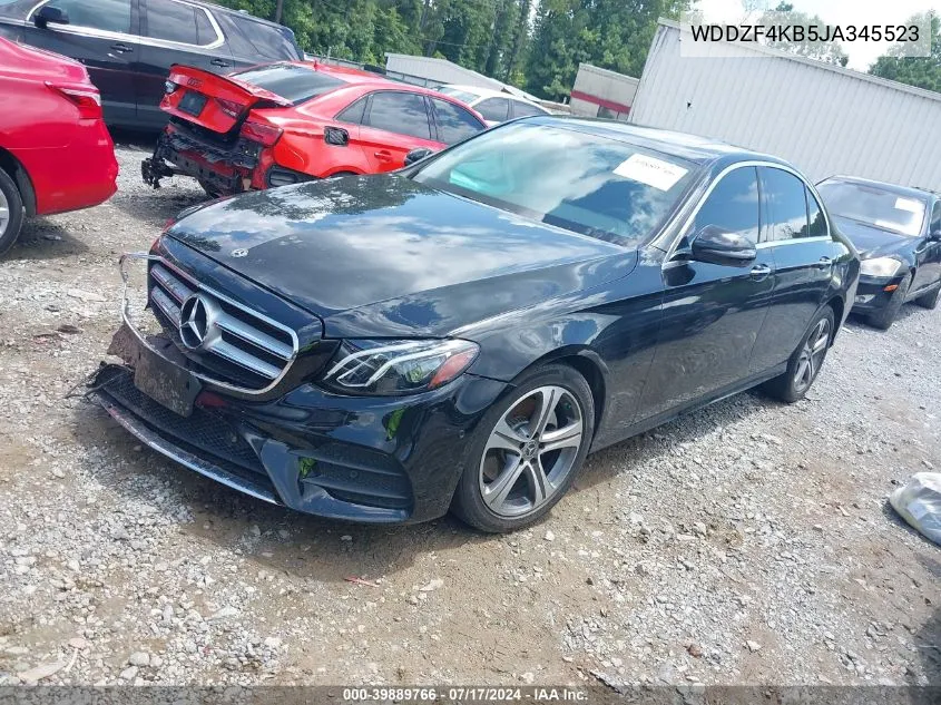 2018 Mercedes-Benz E 300 4Matic VIN: WDDZF4KB5JA345523 Lot: 39889766