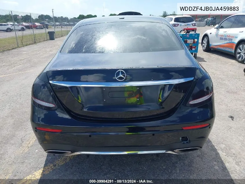 2018 Mercedes-Benz E 300 VIN: WDDZF4JB0JA459883 Lot: 39984291