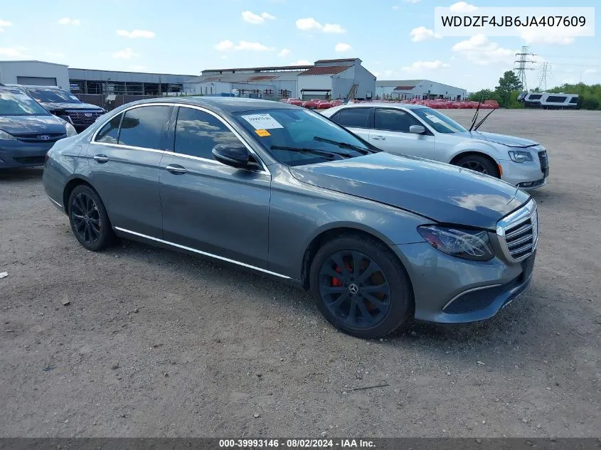 2018 Mercedes-Benz E 300 VIN: WDDZF4JB6JA407609 Lot: 39993146