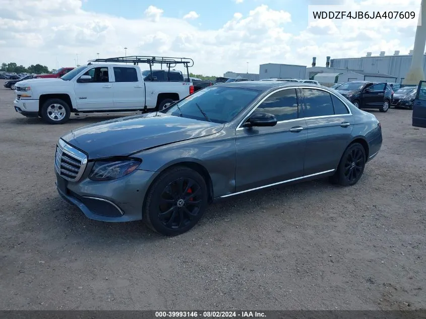 2018 Mercedes-Benz E 300 VIN: WDDZF4JB6JA407609 Lot: 39993146