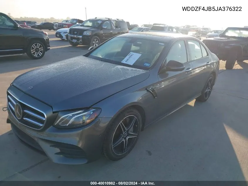 2018 Mercedes-Benz E 300 VIN: WDDZF4JB5JA376322 Lot: 40010982