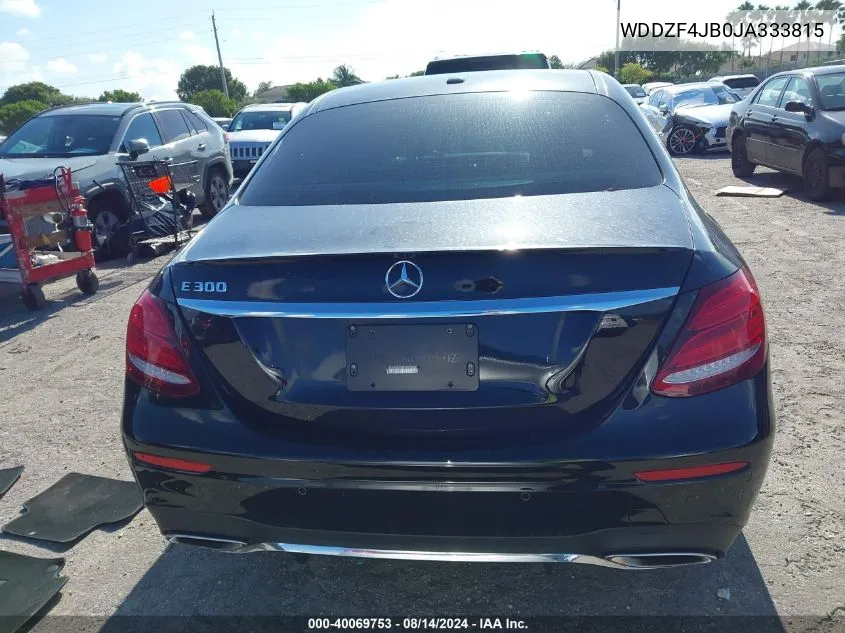 2018 Mercedes-Benz E 300 VIN: WDDZF4JB0JA333815 Lot: 40069753