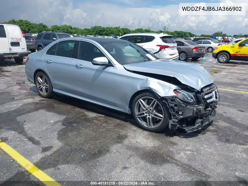 2018 Mercedes-Benz E 300 VIN: WDDZF4JB6JA366902 Lot: 40151215