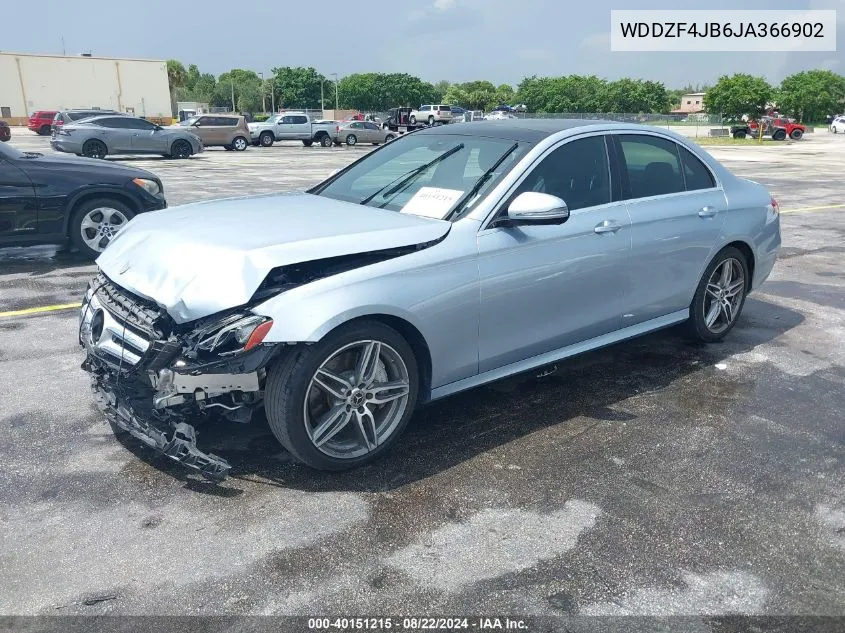 2018 Mercedes-Benz E 300 VIN: WDDZF4JB6JA366902 Lot: 40151215