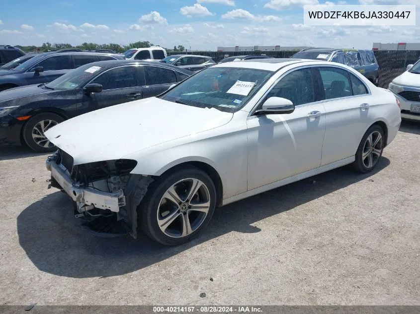 2018 Mercedes-Benz E 300 4Matic VIN: WDDZF4KB6JA330447 Lot: 40214157