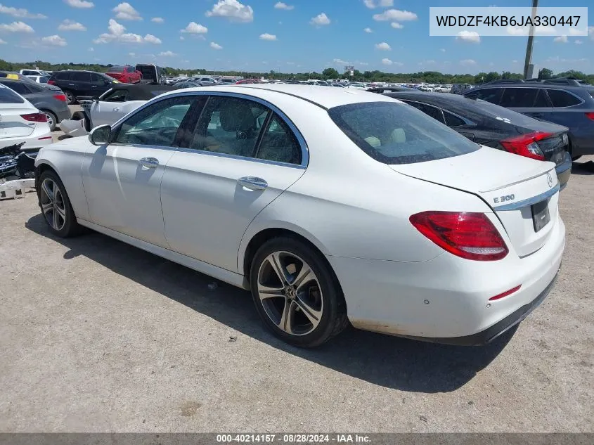 2018 Mercedes-Benz E 300 4Matic VIN: WDDZF4KB6JA330447 Lot: 40214157