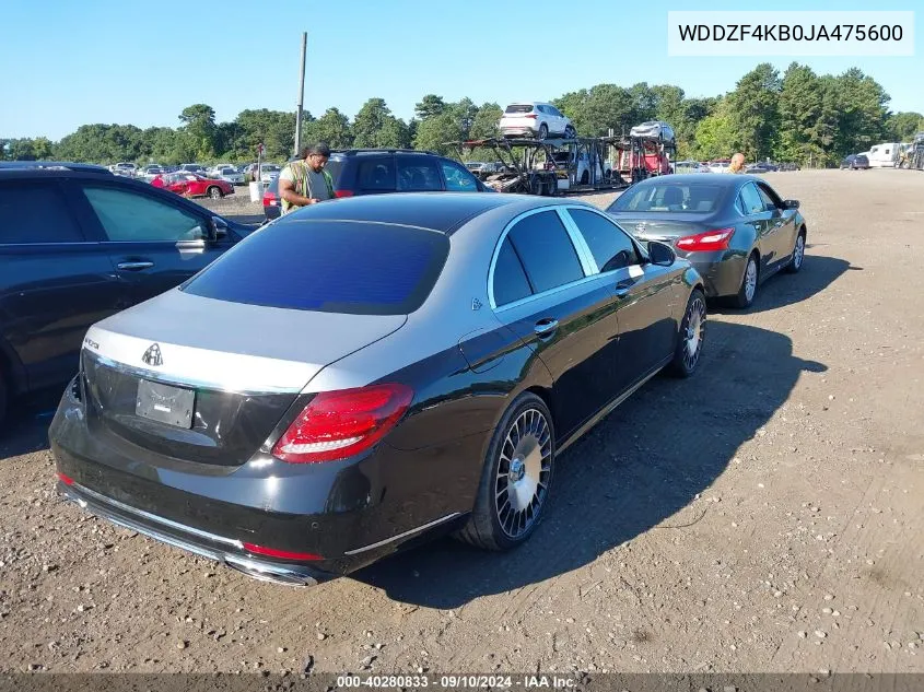 2018 Mercedes-Benz E 300 4Matic VIN: WDDZF4KB0JA475600 Lot: 40280833