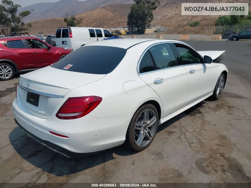 2018 Mercedes-Benz E 300 VIN: WDDZF4JB6JA377043 Lot: 40298663