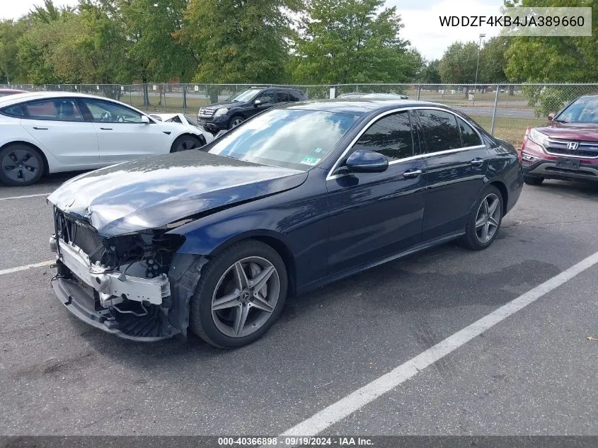 2018 Mercedes-Benz E 300 4Matic VIN: WDDZF4KB4JA389660 Lot: 40366898