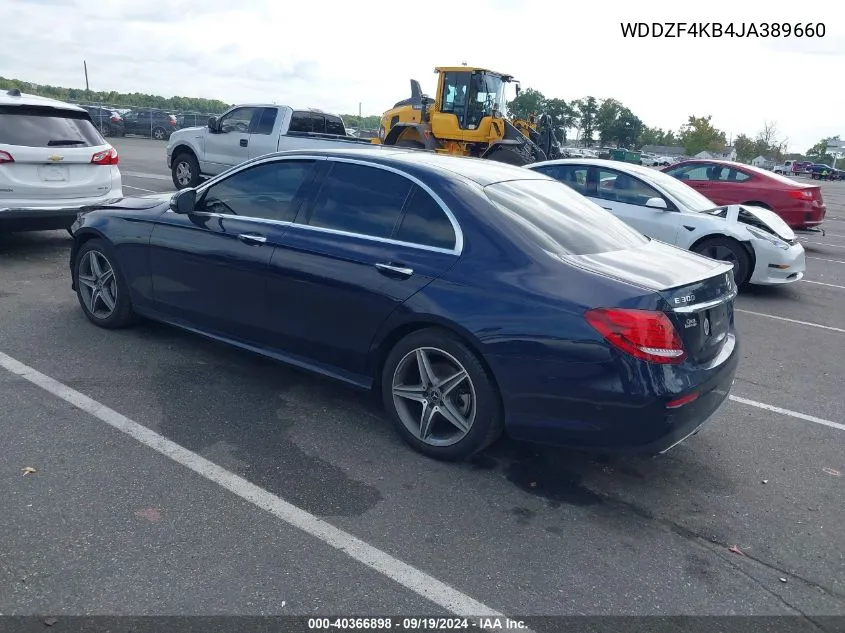 2018 Mercedes-Benz E 300 4Matic VIN: WDDZF4KB4JA389660 Lot: 40366898