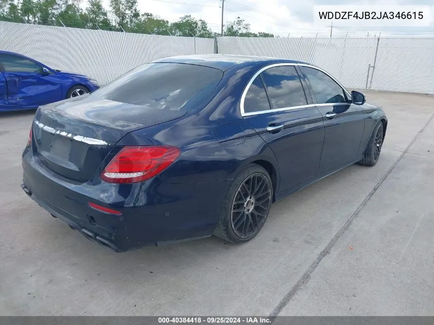 2018 Mercedes-Benz E 300 VIN: WDDZF4JB2JA346615 Lot: 40384418