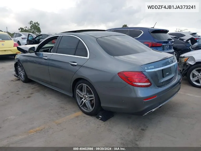 2018 Mercedes-Benz E 300 VIN: WDDZF4JB1JA373241 Lot: 40402566