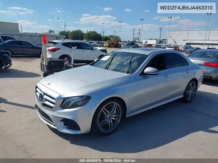 2018 Mercedes-Benz E 300 VIN: WDDZF4JB6JA463310 Lot: 40425876