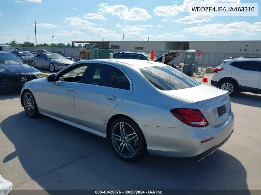 2018 Mercedes-Benz E 300 VIN: WDDZF4JB6JA463310 Lot: 40425876