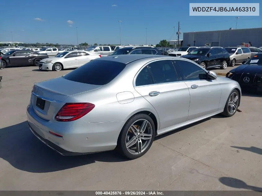 2018 Mercedes-Benz E 300 VIN: WDDZF4JB6JA463310 Lot: 40425876