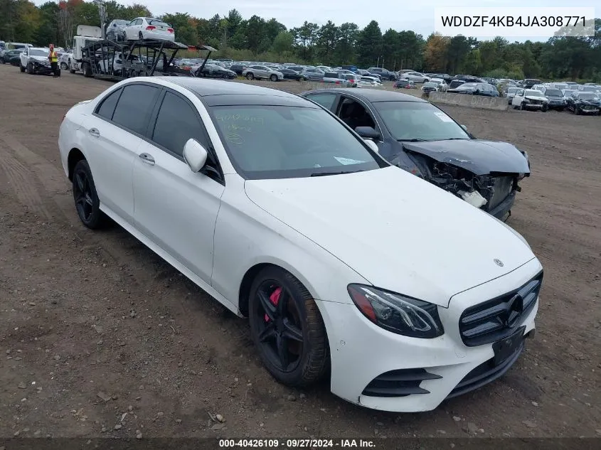 2018 Mercedes-Benz E 300 4Matic VIN: WDDZF4KB4JA308771 Lot: 40426109