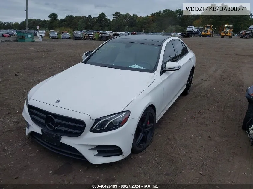 2018 Mercedes-Benz E 300 4Matic VIN: WDDZF4KB4JA308771 Lot: 40426109