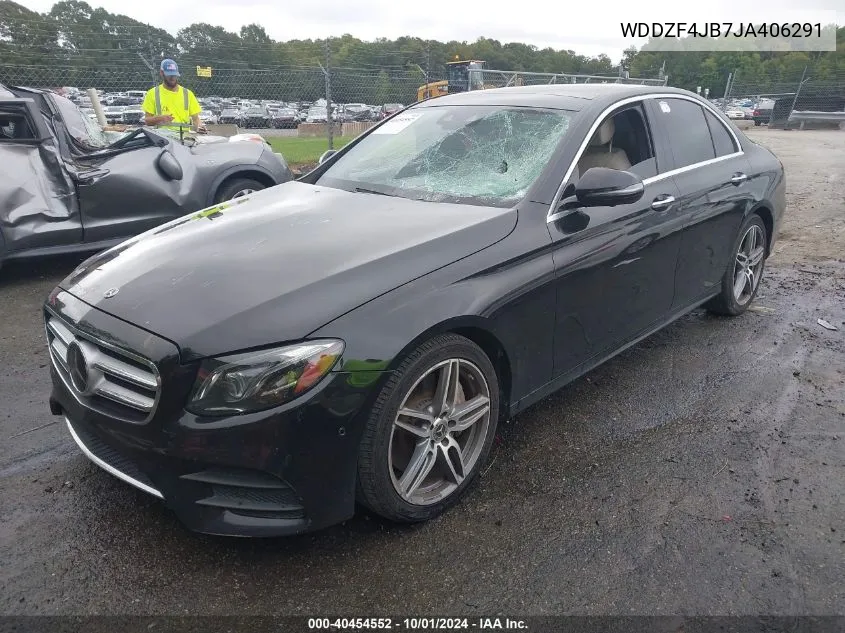 2018 Mercedes-Benz E 300 VIN: WDDZF4JB7JA406291 Lot: 40454552