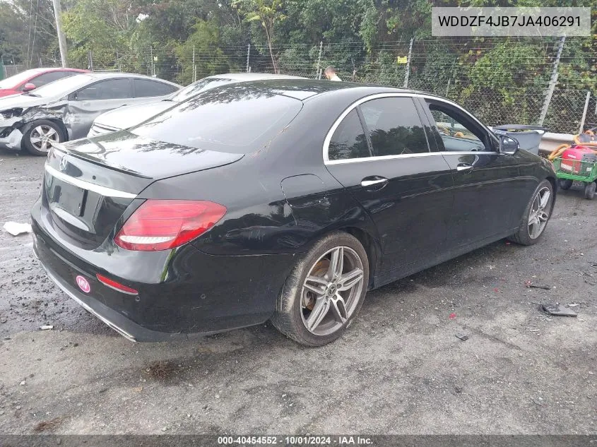 2018 Mercedes-Benz E 300 VIN: WDDZF4JB7JA406291 Lot: 40454552