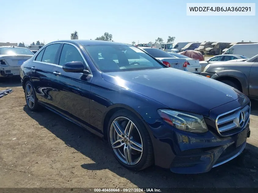 2018 Mercedes-Benz E 300 VIN: WDDZF4JB6JA360291 Lot: 40458668