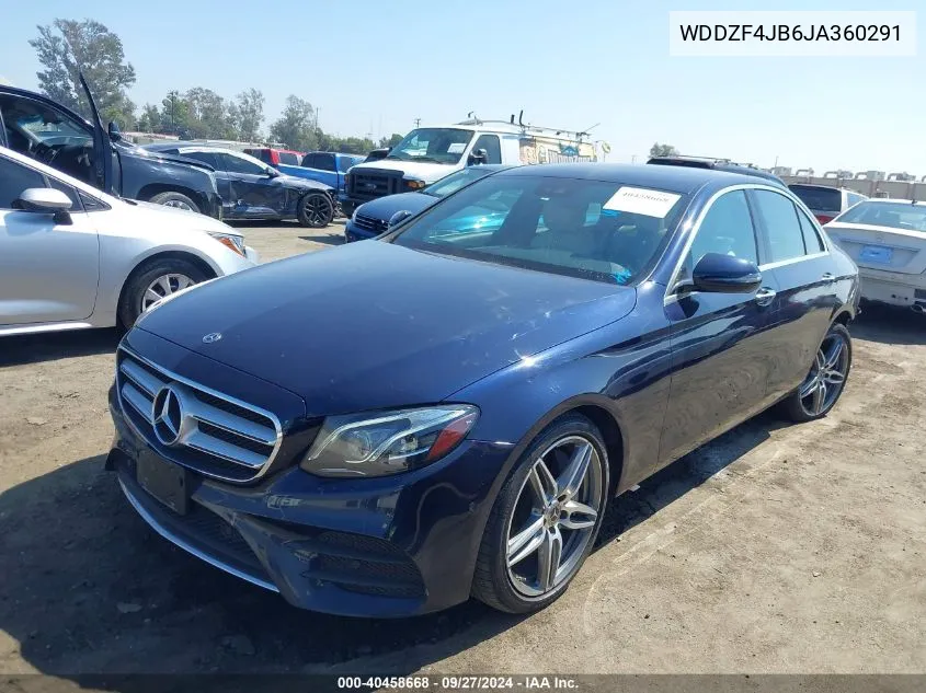 2018 Mercedes-Benz E 300 VIN: WDDZF4JB6JA360291 Lot: 40458668