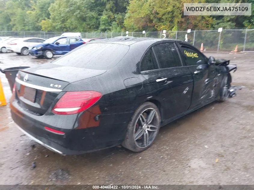 2018 Mercedes-Benz E 43 4Matic Amg VIN: WDDZF6EBXJA475109 Lot: 40468422