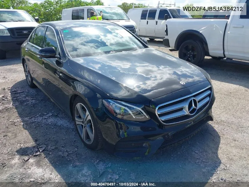 2018 Mercedes-Benz E 300 VIN: WDDZF4JB5JA384212 Lot: 40470497