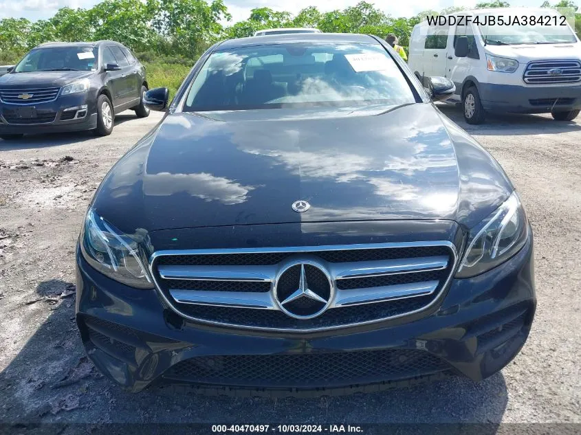 2018 Mercedes-Benz E 300 VIN: WDDZF4JB5JA384212 Lot: 40470497