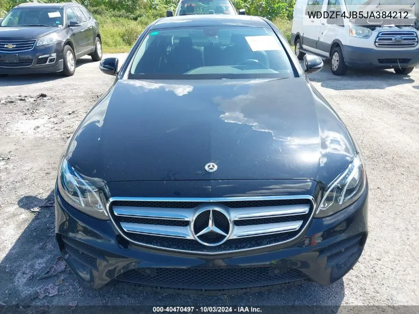 2018 Mercedes-Benz E 300 VIN: WDDZF4JB5JA384212 Lot: 40470497