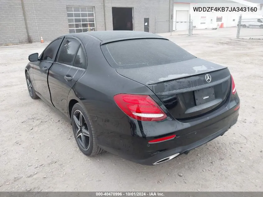 2018 Mercedes-Benz E 300 300 4Matic VIN: WDDZF4KB7JA343160 Lot: 40470996