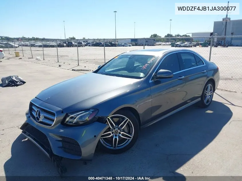 2018 Mercedes-Benz E 300 VIN: WDDZF4JB1JA300077 Lot: 40471348