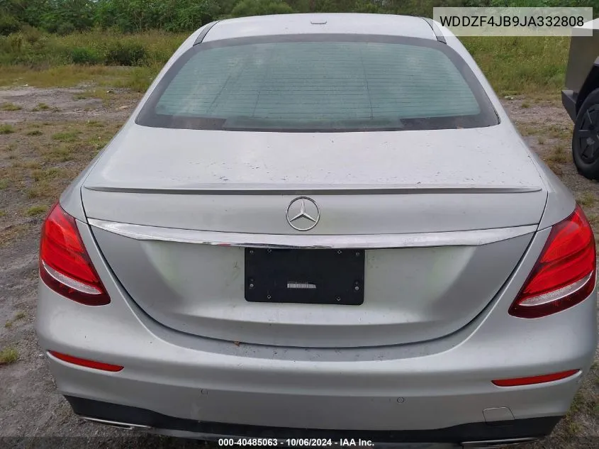 2018 Mercedes-Benz E 300 VIN: WDDZF4JB9JA332808 Lot: 40485063