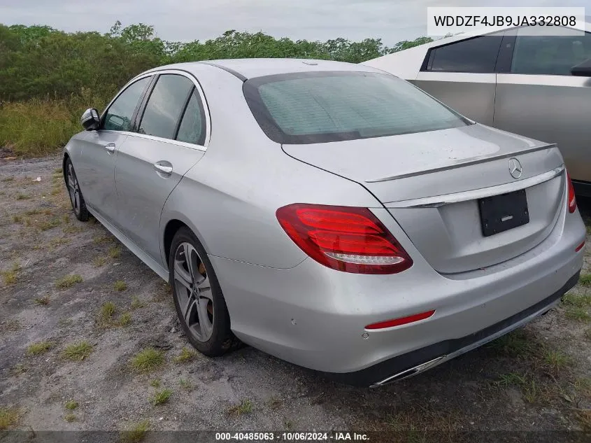 2018 Mercedes-Benz E 300 VIN: WDDZF4JB9JA332808 Lot: 40485063